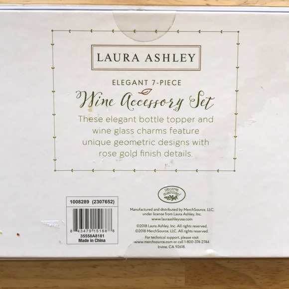 Laura Ashley 7 piece Wine Accessories Set - Picture 2 of 4